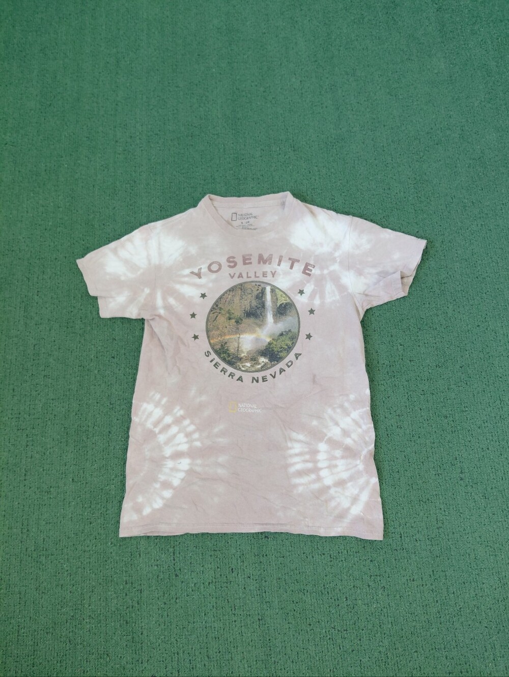 National Geographic Yosemite Valley Sierra Nevada Unisex Faded Rose & White T Sh